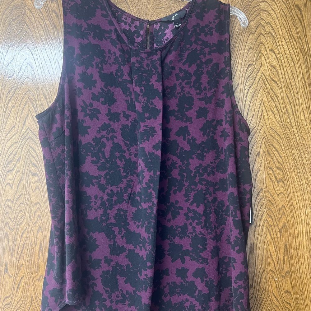 GNW Purple Sleeveless Blouse Elegant Top